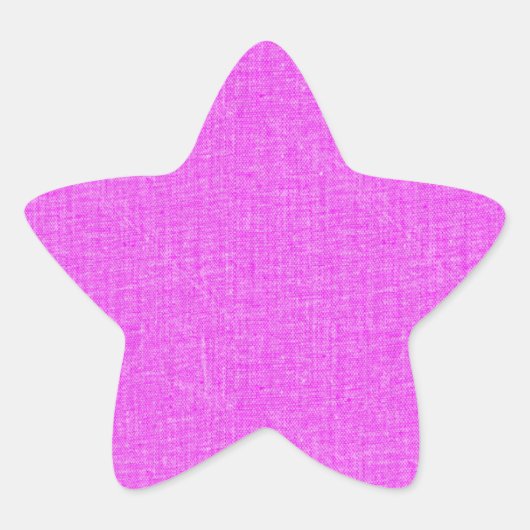 Roze structuur gestructureerd patroon op ster sticker (Voorkant)