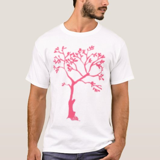 Roze structuur t-shirt (Voorkant)