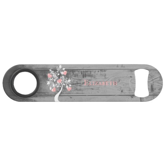 Roze structuur van harten Aangepaste opening voor  Speed Flessenopener (Voorkant (Horizontaal))