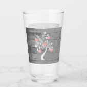 Roze structuur van het hartenbekertje - Gepersonal Glas (Achterkant)