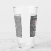 Roze structuur van het hartenbekertje - Gepersonal Glas (Links)