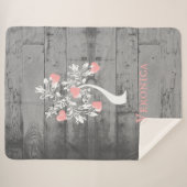 Roze structuur van persoonlijke Sherpa Blanket Deken (Voorkant (horizontaal))