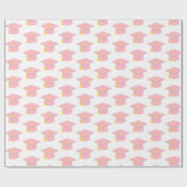 Roze studiepunt met witte achtergrond Gift Cadeaupapier (Vlak)