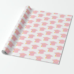 Roze studiepunt met witte achtergrond Gift Cadeaupapier