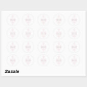 Roze subtle Damask Wedding Stickers (Vel)
