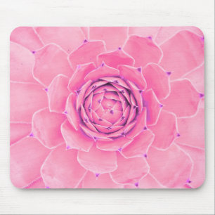 Roze succulent plant muismat