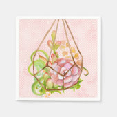 Roze Succulents Terrarium Servet (Voorkant)