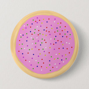 Roze Suiker Cookie Ronde Button 7,6 Cm