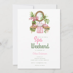 Roze Summertime Glam   Bachelorette Weekend Kaart