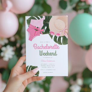 Roze Summertime Glam   Bachelorette Weekend Kaart
