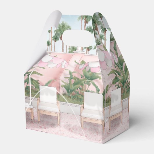 Roze Summertime Glam | Pool Party Bedankdoosjes (Achterkant)