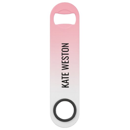 Roze Sunset Gradient Monogram Speed Flessenopener (Achterkant)