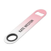 Roze Sunset Gradient Monogram Speed Flessenopener (Achterkant Gekanteld)