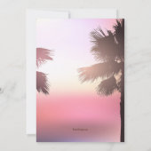 Roze Sunset Invitation Kaart (Achterkant)