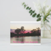 Roze Sunset uit Australië Briefkaart (Staand voorkant)
