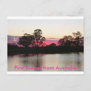 Roze Sunset uit Australië Briefkaart