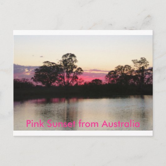 Roze Sunset uit Australië Briefkaart (Voorkant)