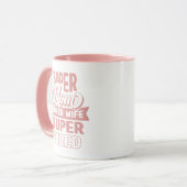 Roze Super Moeder Mok (Voorkant links)