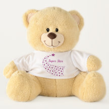 Roze Super Star Knuffelbeer