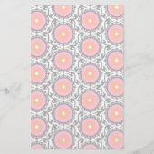 Roze Suzani Pattern Briefpapier (Voorkant)