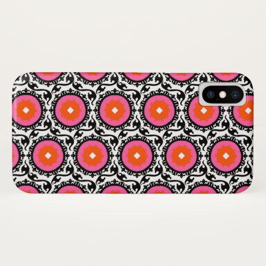 Roze Suzani Pattern Case-Mate iPhone Case (Achterkant (horizontaal))
