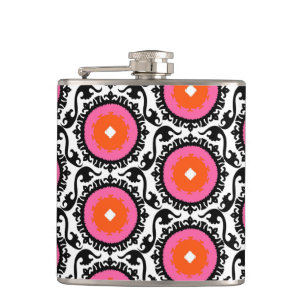 Roze Suzani Pattern Heupfles
