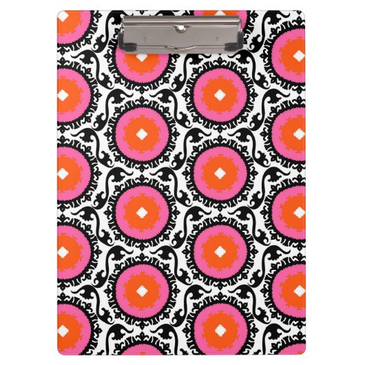 Roze Suzani Pattern Klembord (Voorkant)