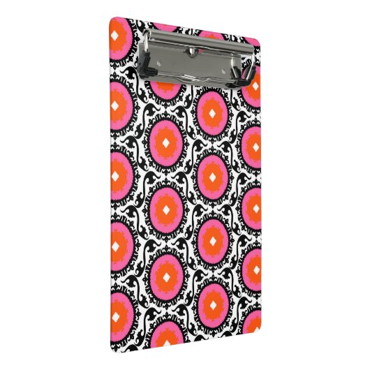 Roze Suzani Pattern Mini Klembord (Schuin)