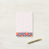 Roze Suzani Pattern Post-it® Notes (Op bureau)