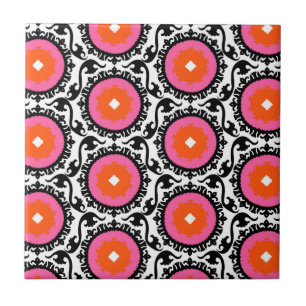 Roze Suzani Pattern Tegeltje