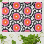 Roze Suzani Pattern Theedoek (Gevouwen)