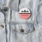 Roze Swanky Fleur De Lis Button (In situ)