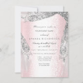 Roze Sweet 16 Bruidsjurk Zilver Grijs Diamanten Ju Kaart (Voorkant)