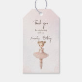 Roze Sweet Ballerina Gift Labels Cadeaulabel (Voorkant)