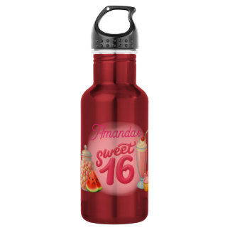 Roze Sweet Sixteen waterfles