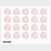 Roze Sweetheart Donuts Valentijns Baby shower Ronde Sticker (Vel)