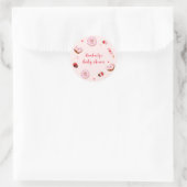 Roze Sweetheart Donuts Valentijns Baby shower Ronde Sticker (Tas)