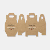 Roze Sweethearts & Arrows Rustic Wedding Dank je Bedankdoosjes (Uitgevouwen)