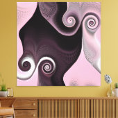 Roze Swirl 45 Canvas Afdruk (Insitu (Woonkamer))