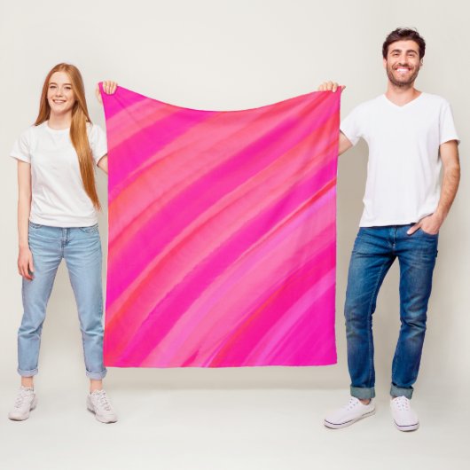 Roze Swirl Abstract Fleece Deken (In situ)