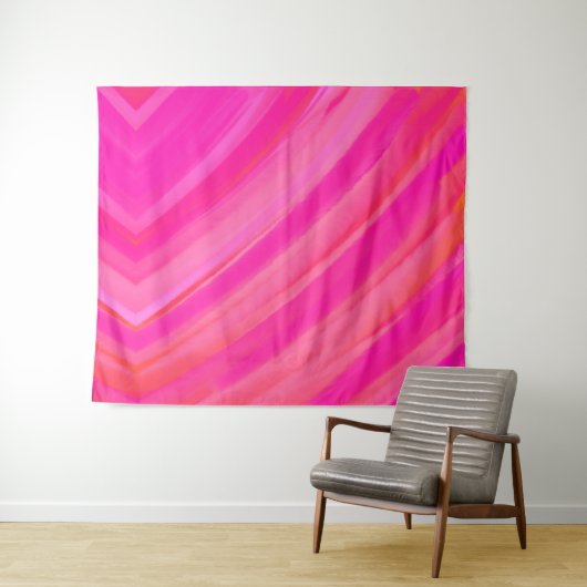 Roze Swirl Abstract Wandkleed (In Situ (horizontaal))