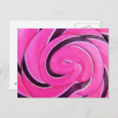 Roze Swirl Lolly Briefkaart (Voorkant / Achterkant)
