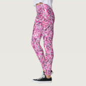 Roze Swirl Print Vrouwen Leggings (Links)