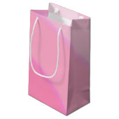 Roze Swirls Gift Bag Klein Cadeauzakje (Achterkant Gekanteld)