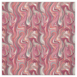 Roze Swirls Twists Paint Giet Design Fabric Stof