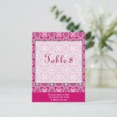 Roze tabelnummer Briefkaart (Staand voorkant)