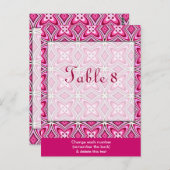 Roze tabelnummer Briefkaart (Voorkant / Achterkant)