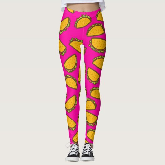 roze taco - leggings (Voorkant)