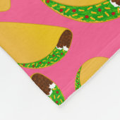 Roze tacos fleece deken (Hoek)