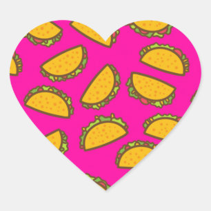 roze tacos hart sticker